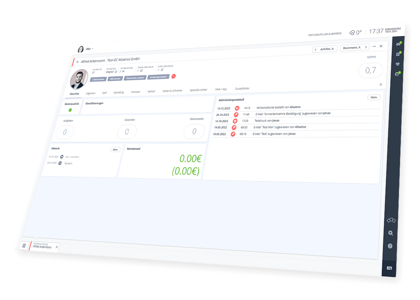 Albatros CRM screenshot