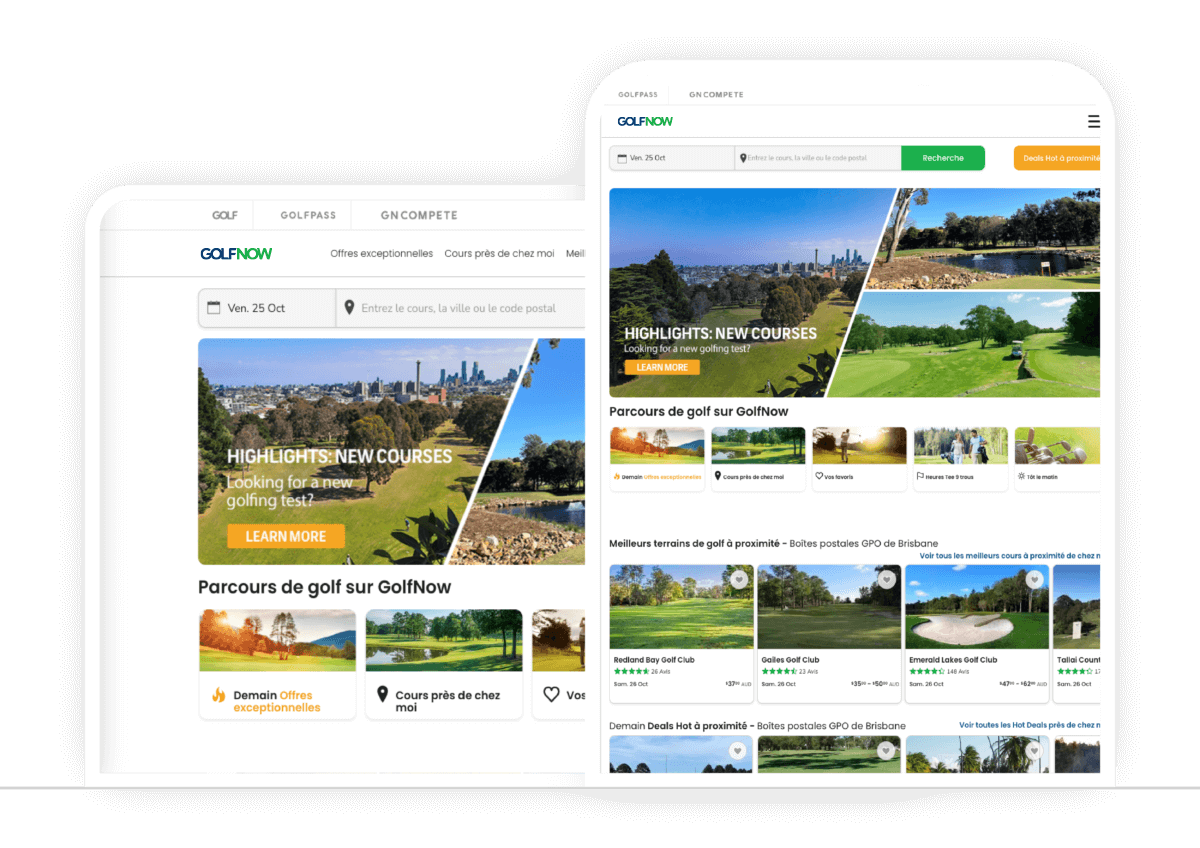 golfnowwebsitescreenshots GolfNow website screenshots