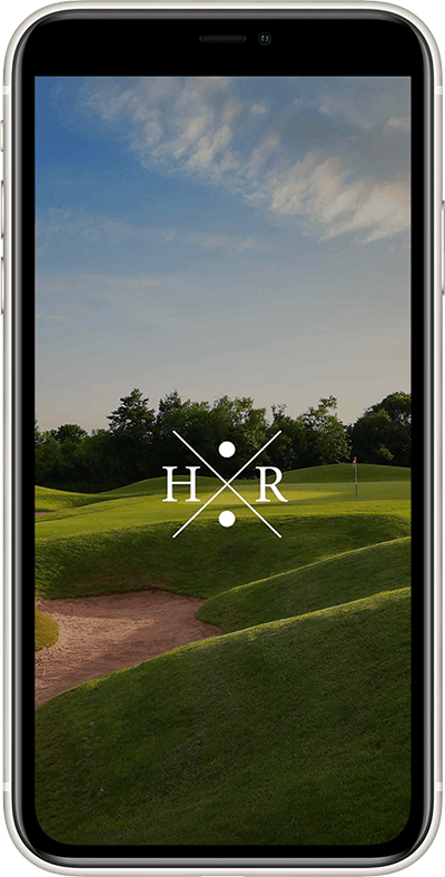 Club website on phone